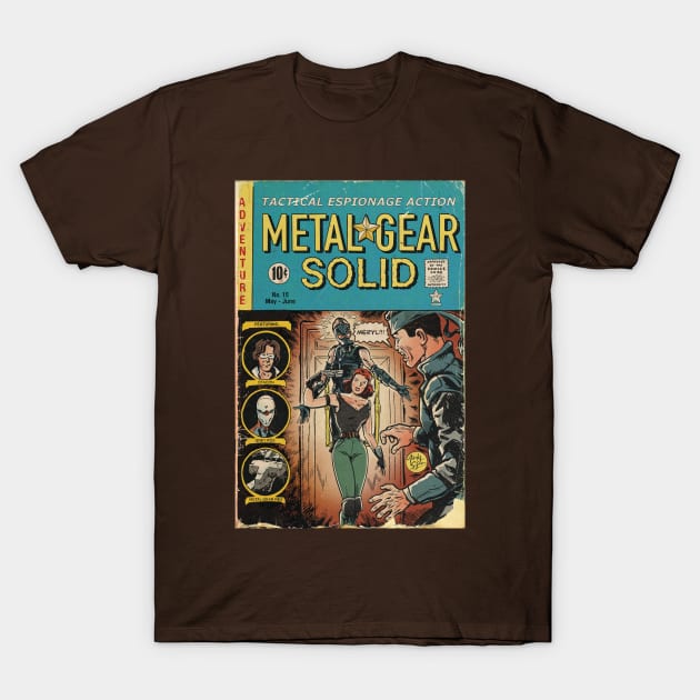 Metal Gear Solid fan art comic cover T-Shirt by MarkScicluna